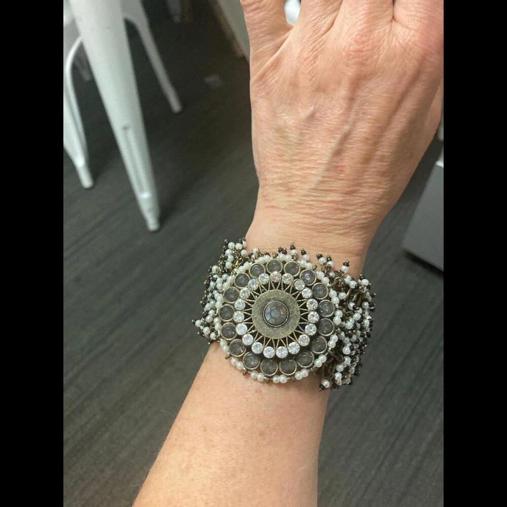 Rhinestone Cha Cha Statement Bracelet - image 5